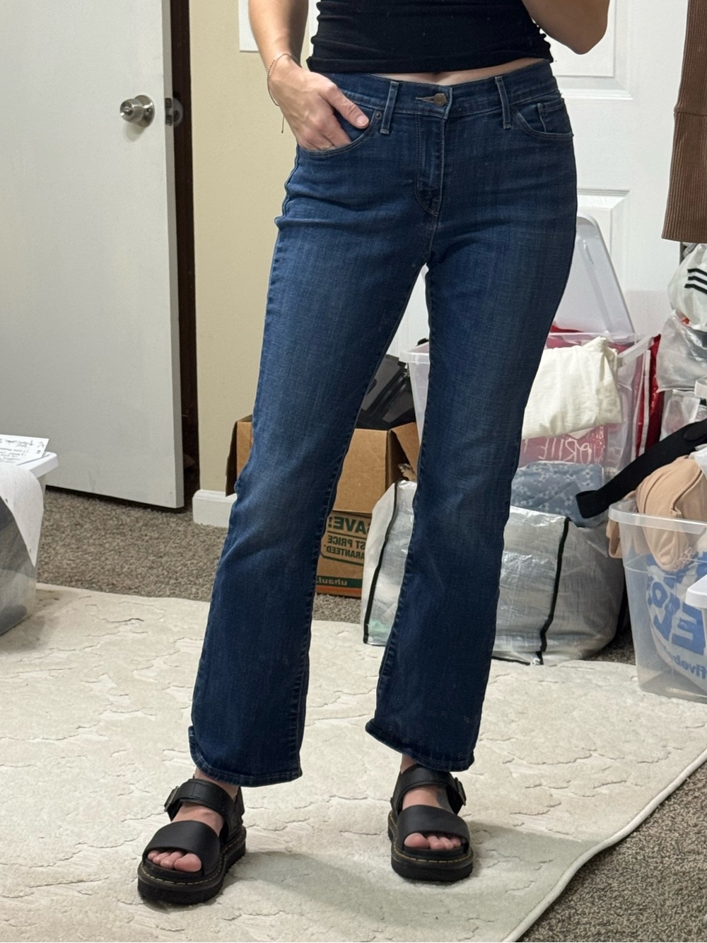 Levi’s curvy bootcut jeans, 29